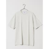 03ライトグレー | 【DRESS T-SHIRT】シルケットコットン スロープネック半袖Tシャツ | TAKA-Q MEN