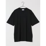 05黒 | 【DRESS T-SHIRT】シルケットコットン スロープネック半袖Tシャツ | TAKA-Q MEN