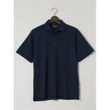 75紺 | 【大きいサイズ】ジム/GIM 鹿の子 ワイドカラー半袖ポロシャツ | TAKA-Q MEN
