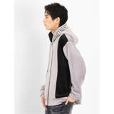 シルキーフリース 切替フルZIP ルーズパーカー | TAKA-Q MEN | 詳細画像2