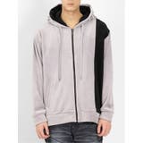 シルキーフリース 切替フルZIP ルーズパーカー | TAKA-Q MEN | 詳細画像6