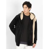 05黒 | シルキーフリース 切替フルZIP ルーズパーカー | TAKA-Q MEN