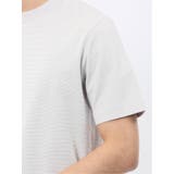 【DRESS T-SHIRT】綿ストレッチ ボーダー クルーネック半袖Tシャツ | TAKA-Q MEN | 詳細画像20 