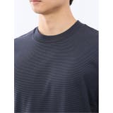 【DRESS T-SHIRT】綿ストレッチ ボーダー クルーネック半袖Tシャツ | TAKA-Q MEN | 詳細画像9 