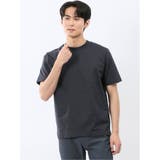 【DRESS T-SHIRT】綿ストレッチ ボーダー クルーネック半袖Tシャツ | TAKA-Q MEN | 詳細画像1 