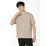33ベージュ | 【DRESS T-SHIRT】AIR SILKETE クルーネック半袖Ｔシャツ | TAKA-Q MEN
