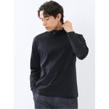 75紺 | 【DRESS T-SHIRT】シルケットスムス タートルネック 長袖Tシャツ | TAKA-Q MEN