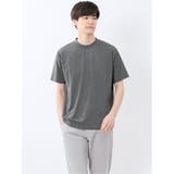 04グレー | 接触冷感 モックネック半袖Tシャツ | TAKA-Q MEN