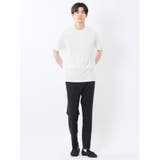 接触冷感 スロープネック半袖Tシャツ | TAKA-Q MEN | 詳細画像5