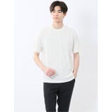 01白 | 接触冷感 スロープネック半袖Tシャツ | TAKA-Q MEN