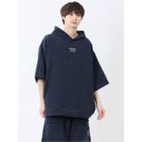 75紺 | Sauna Camp×T/Q パイルポンチョ(セットアップ可能) | TAKA-Q MEN
