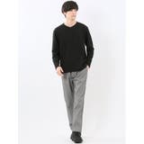 千鳥ジャガード クルーネック長袖Tシャツ | TAKA-Q MEN | 詳細画像15 