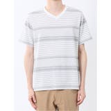 ポップコーンボーダー Vネック半袖Tシャツ | TAKA-Q MEN | 詳細画像6 