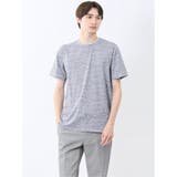 メッシュ かすれプリント クルーネック半袖Tシャツ | TAKA-Q MEN | 詳細画像1 
