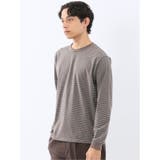 マルチボーダー クルーネック長袖Tシャツ | TAKA-Q MEN | 詳細画像2 