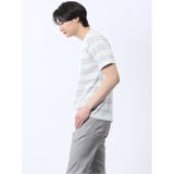 メッシュボーダー Vネック半袖Tシャツ | TAKA-Q MEN | 詳細画像13