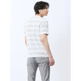 メッシュボーダー Vネック半袖Tシャツ | TAKA-Q MEN | 詳細画像14