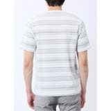 メッシュボーダー Vネック半袖Tシャツ | TAKA-Q MEN | 詳細画像19