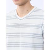 メッシュボーダー Vネック半袖Tシャツ | TAKA-Q MEN | 詳細画像20