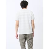 メッシュボーダー Vネック半袖Tシャツ | TAKA-Q MEN | 詳細画像3