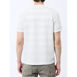 メッシュボーダー Vネック半袖Tシャツ | TAKA-Q MEN | 詳細画像8