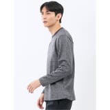 裏起毛ヘリンボン クルーネック長袖Tシャツ | TAKA-Q MEN | 詳細画像2 