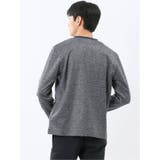 裏起毛ヘリンボン クルーネック長袖Tシャツ | TAKA-Q MEN | 詳細画像3 
