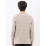 リンクスボーダージャガード クルーネック長袖Tシャツ | TAKA-Q MEN | 詳細画像12 
