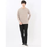 リンクスボーダージャガード クルーネック長袖Tシャツ | TAKA-Q MEN | 詳細画像14 