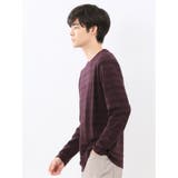 リンクスボーダージャガード クルーネック長袖Tシャツ | TAKA-Q MEN | 詳細画像20 