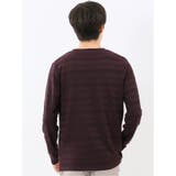 リンクスボーダージャガード クルーネック長袖Tシャツ | TAKA-Q MEN | 詳細画像21 