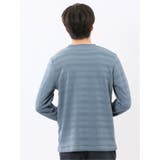 リンクスボーダージャガード クルーネック長袖Tシャツ | TAKA-Q MEN | 詳細画像30 