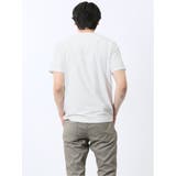 メッシュ かすれプリント Vネック半袖Tシャツ | TAKA-Q MEN | 詳細画像3 