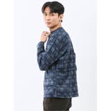 裏起毛チェック クルーネック長袖Tシャツ | TAKA-Q MEN | 詳細画像2
