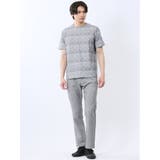 メッシュ かすれプリント クルーネック半袖Tシャツ | TAKA-Q MEN | 詳細画像15 