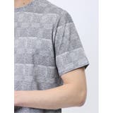 メッシュ かすれプリント クルーネック半袖Tシャツ | TAKA-Q MEN | 詳細画像20 