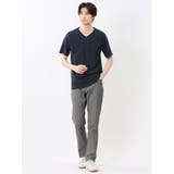 プレーティングジャガード Vネック半袖Tシャツ | TAKA-Q MEN | 詳細画像17 