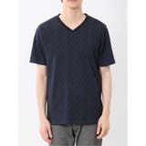 プレーティングジャガード Vネック半袖Tシャツ | TAKA-Q MEN | 詳細画像18 