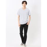プレーティングジャガード Vネック半袖Tシャツ | TAKA-Q MEN | 詳細画像5 