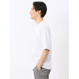 綿100% ロゴプリント クルーネック半袖Tシャツ | TAKA-Q MEN | 詳細画像13
