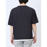 リップル レイヤード風 クルーネック半袖Tシャツ | TAKA-Q MEN | 詳細画像33 