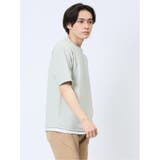 リップル レイヤード風 クルーネック半袖Tシャツ | TAKA-Q MEN | 詳細画像4 
