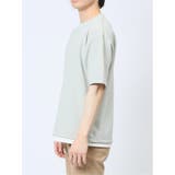 リップル レイヤード風 クルーネック半袖Tシャツ | TAKA-Q MEN | 詳細画像6 
