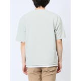 リップル レイヤード風 クルーネック半袖Tシャツ | TAKA-Q MEN | 詳細画像7 