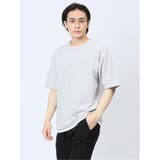 03ライトグレー | リップル レイヤード風 クルーネック半袖Tシャツ | TAKA-Q MEN