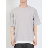 kaule 裾フェイクレイヤード クルーネック半袖Ｔシャツ | TAKA-Q MEN | 詳細画像15 