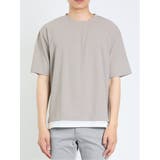 kaule 裾フェイクレイヤード クルーネック半袖Ｔシャツ | TAKA-Q MEN | 詳細画像33 