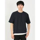 06グレー | kaule 裾フェイクレイヤード クルーネック半袖Ｔシャツ | TAKA-Q MEN