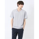 70青 | ノータベネ/NOTABENE メッシュドビー Vネック半袖Tシャツ | TAKA-Q MEN