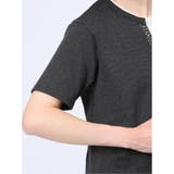 メランジジャージー フェイクキーネック半袖Tシャツ | TAKA-Q MEN | 詳細画像19
